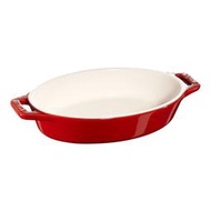 法國 Staub 橢圓形烤盤 焗烤盤 17公分 櫻桃紅/羅勒綠/寶石藍