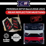 FREE INSTALLATION Custom-made Myvi Car Gen 3 2018 2019 2020 Rear Bumper Reflector Lamp Red Smoke Alb
