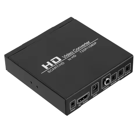 Full 1080P Digital SCART HD to HD Converter High Definition Video Converter EU/US Power Plug Adapter