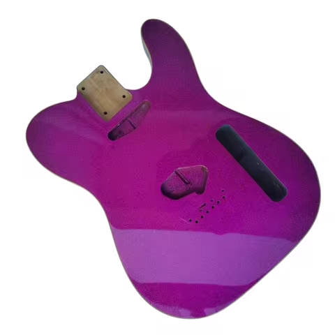 TL Electric Guitar Body with White edging Alder Wood Flash Purple