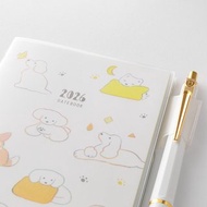 MIDORI 2026 Pocket Diary 手帳長形(月間) 小狗