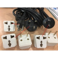 Vinakip Power Plug Converts 3-Pin To 2-Pin Socket - Converts 3-Pin Charging - 10A 250V Universal 3-Pin Socket Connector