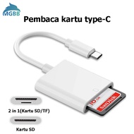 Mgbb 2 in 1 OTG Type-C Micro SD/TF Card Reader Data Reader Cable Card Reader Laptop Adapter Data Transfer