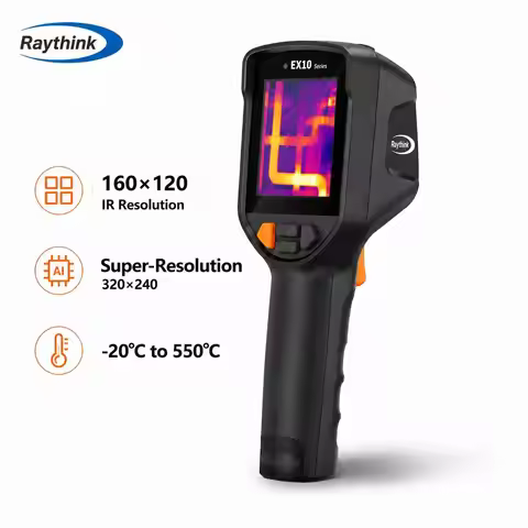 Raythink Ex10 Industrial Thermal Imager Super-resolution Resolution 40mk NETD Infrared Camera For El