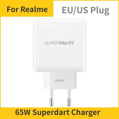 EU/US 65W SuperDart Charger For Realme GT2 Pro Neo2 2T Q3 Quick Charge Adapter X7 Pro 9i 8i 8 Pro Na