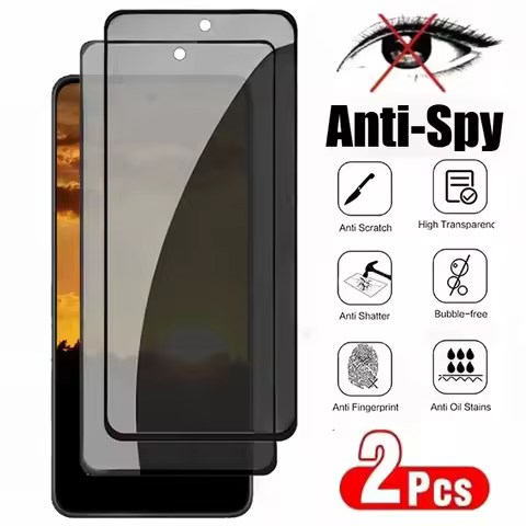 2Pcs Privacy Screen Protectors For Realme C75 C67 C63 C65 C55 C53 C51 Anti-Spy Tempered Glass For Re