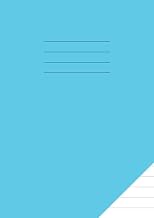 A5 Exercise Book 10mm Lined: 1cm Ruled Jotter / Notebook for School with Blue Cover