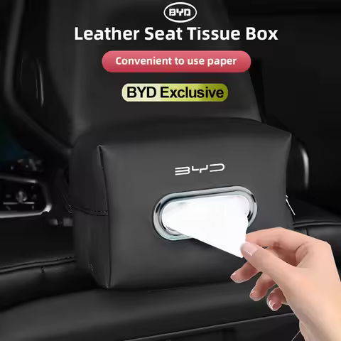 Suede Car Tissue Bag Hanging Vehicle Napkin Box For BYD Tang F3 Plus Song Max F3R Qing Yuan M6 L3 D1