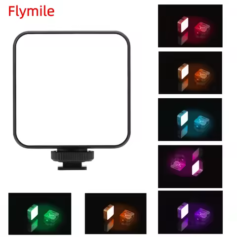 Flymile RGB Video Lights LED Camera Fill Light 2500-9000K CRI 95+ Photography Lighting Dimmable Pane