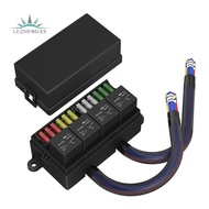12V Fuse Relay Box Pre-Wired Fuse and Relay Box with 4 Relay 12 Way ATC/ATO Fuses Sealed 12V Relay F