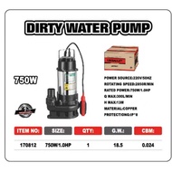 1.5HP/2HP SUBMERSIBLE PUMP SEWAGE/DIRTY WATER STAINLESS STEEL WATER PUMP