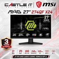 MSI MAG 274QF X24 27 Inch WQHD 240Hz Rapid IPS Gaming Monitor