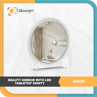Qoncept Living Venus Beauty Mirror with LED 40cm Tabletop Vanity Round Mirror