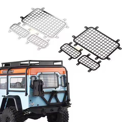 Metal Rear Window Net for 1/8 RC Crawler Car MJX Defender H8H Accessories