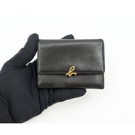 original AGNES B trifold leather mini wallet pass card