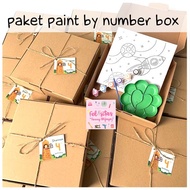 Complete Package Paint by Number Box Canvas 20x20 Painting Set Canvas Pallet - Zy