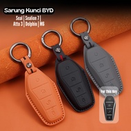Key Cover for BYD Seal, Sealion 7, Ato 3, Dolphin, M6 Leather Key Cover