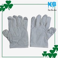 20 pairs of white cotton canvas work protection gloves