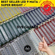LAMPU LED MODUL 9 MATA DC 12V & 24V UNIVERSAL - LAMP 12 24 VOLT MOBIL