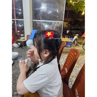 Red Flag Hairpin with Yellow Star Welcome September 2