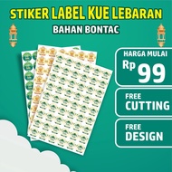 Eid Cake Label Stickers Print Packaging Label Stickers