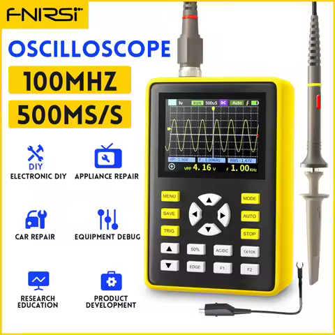 FNIRSI 5012H Portable Digital Oscilloscope Meter 500MS/s Sampling Rate 100MHz Analog Bandwidth Suppo