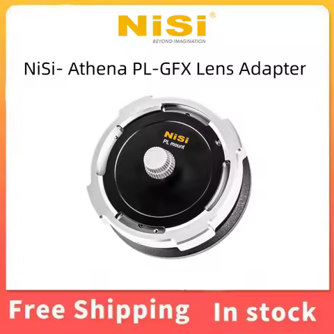 NiSi Athena PL to GFX Mount Adapter for Fujifilm GFX Cameras, Use ARRI PL Lenses on GFX 100S/100/50S