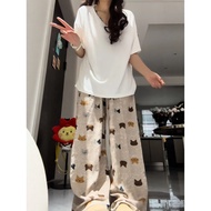 Cat Cotton Silk Pants - Women’s Comfortable Home & Outdoor Wear