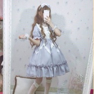 Lolita Skirt Girl Cute Soft Girl lolita Skirt Chiffon lolita Short Sleeve Dress Fairy Skirt Summer