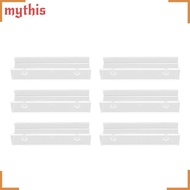 [MYTHIS] 6pcs Acrylic Record Shelf,  Floating Shelves Wall Mounted Record Holder, Music Collection A