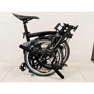 Brand New Brompton M6L-X Black &amp; Black Edition Titanium Superlight (Mid Handle bar 6 Speed), Folding Bicycle