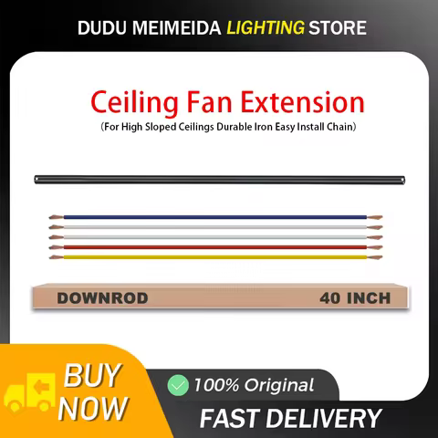 Ceiling Fan Extension Rod Downrod Fan Extender Long Drop Adjuster For High Sloped Ceilings Durable I