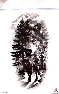 Tato Temporer Stiker Lion Series 3d Tatto Tempel Gambar Macan Sticker Anti Air