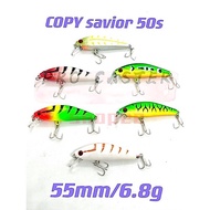 🔥READY STOCK🔥COPY SENSES SAVIOR 50s 55mm/6.8g sinking minnow sebalau killer fishing lure