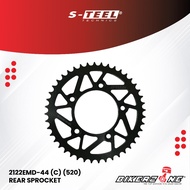 S-TEEL 2122EMD-44 (C) (520) Rear Sprocket for DUCATI MOTORCYCLE by Bikerzone Official Store