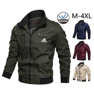 Jaket lelaki cotton autumn and winter windproof plain color soft and comfortable casual fashion vers