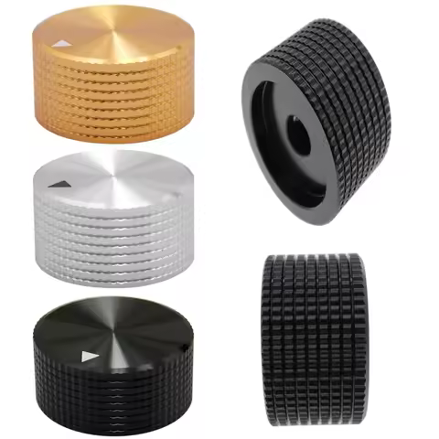 CNC Machined Aluminum Alloy Potentiometer Control Knob Volume Audio Electric Guitar Bass Knob 6mm Ho