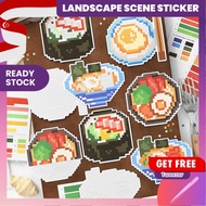 [KW] Pixel Food Craft Art Series | 3D Scene Sticker, Scrapbook, Journaling, Stress Relief, Fun Activ