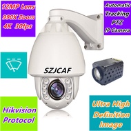 12MP 4k PoE với gạt nước dạng bán cầu tốc độ cao Camera IP PTZ HIKVISION giao thức ngoài trời nhìn t
