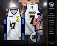 Kanto Kustoms x Slam Dunk Collection Basketball Jersey  “Ryonan - Akira Sendoh” Customized Shirt