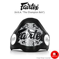 เป้าท้อง Fairtex Lightweight Belly Pad (A.K.A. "The Champion Belt") - BPV2 Black Blue Red White color Genuine Leather หนังแท้ (Free Size)