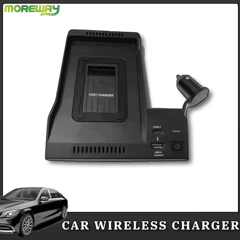 Wireless Charger For Mercedes Benz W213 E-Class E200 E300 E260 2022 Fast Mobile Charge Phone Stand P