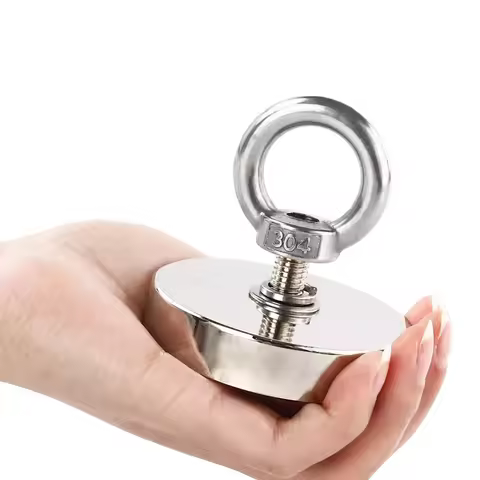 Super Strong Neodymium Fishing Magnet Hook N52 Heavy Duty Rare Earth Magnet with Countersunk Hole Ey
