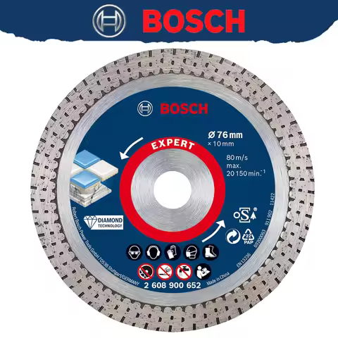 BOSCH 2608900652 Professional Expert 76 MM Diamond Cutting Disc High Hardness Wear Resistant Angle G