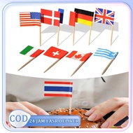 Contents 100pcs National Flag Toothpicks Flag Toothpicks Birthday Cake Decorations Flag Picks