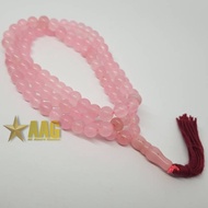 Stone prayer beads rose quartznatural 99 beads rose quartz prayer beads/