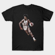 Vintage Black T-Shirt Julius Erving Legend Authentic Cotton 1 Quick Dry