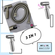 2 FUNCTION DUVENA - S/STEEL SUS 304 DUAL FUNCTION HAND BIDET SET (SUS 304)