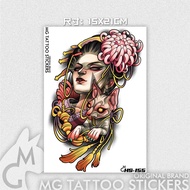 MG tattoo Japanese Geisha Oiran Girl Sphinx Flower Arm Waterproof tattoo Sticker