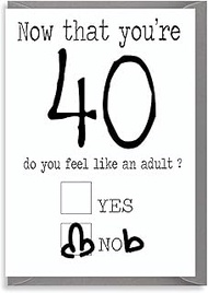 Cheeky Chops Funny 40th Birthday Card - Forty 40th 40th Now You Are 40 C185